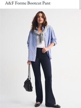 Abercrombie & Fitch Navy Flare Dress Pants